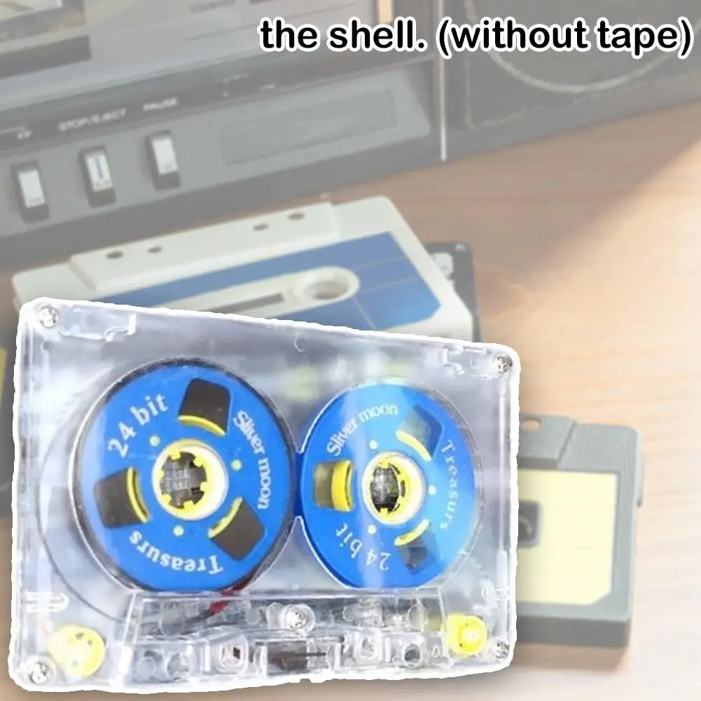 1PC Transparent Cassette Tape Standard Cassette Blank Tape Player Empty 45 Minutes Magnetic Audio Tape Drop Shipping No Tape