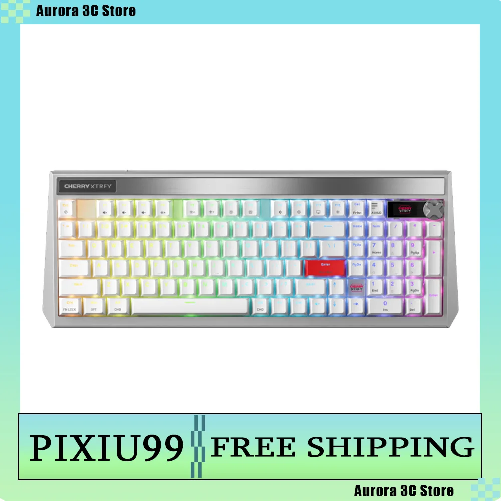 

CHERRY PIXIU99 Механическая клавиатура Беспроводная частота возврата 8K Nordic Chip Клавиатура для киберспортивных игр DSS Модульная настройка экрана