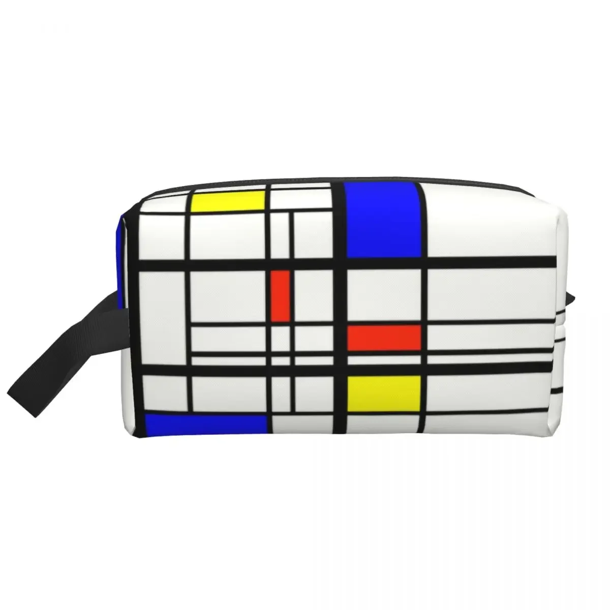 Custom De Stijl Piet Mondrian Toiletry Bag Women Modern Art Cosmetic Makeup Organizer Lady Beauty Storage Dopp Kit Case