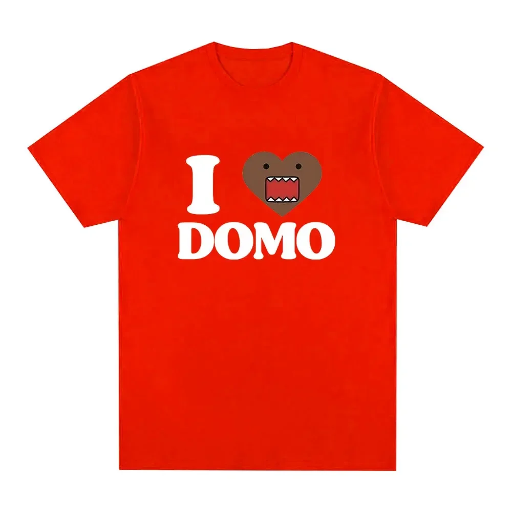 I Love Domo Kun Fun T-shirt Women's Casual Tshirt Retro Short Sleeved Tshirt Street Wear