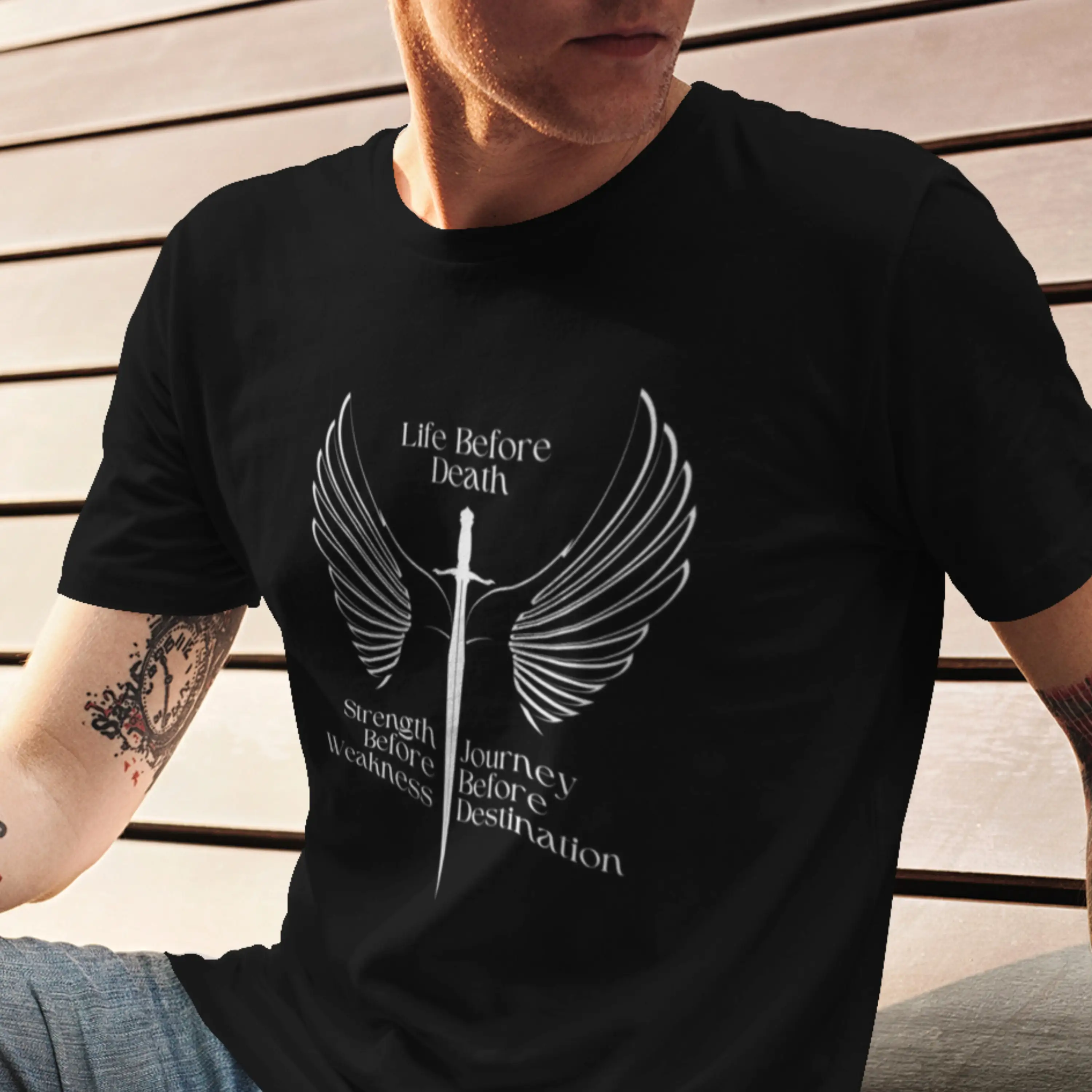 Brandon Sanderson T Shirt Life Before Death Strength Weakness Journey Destination Way Of Kings