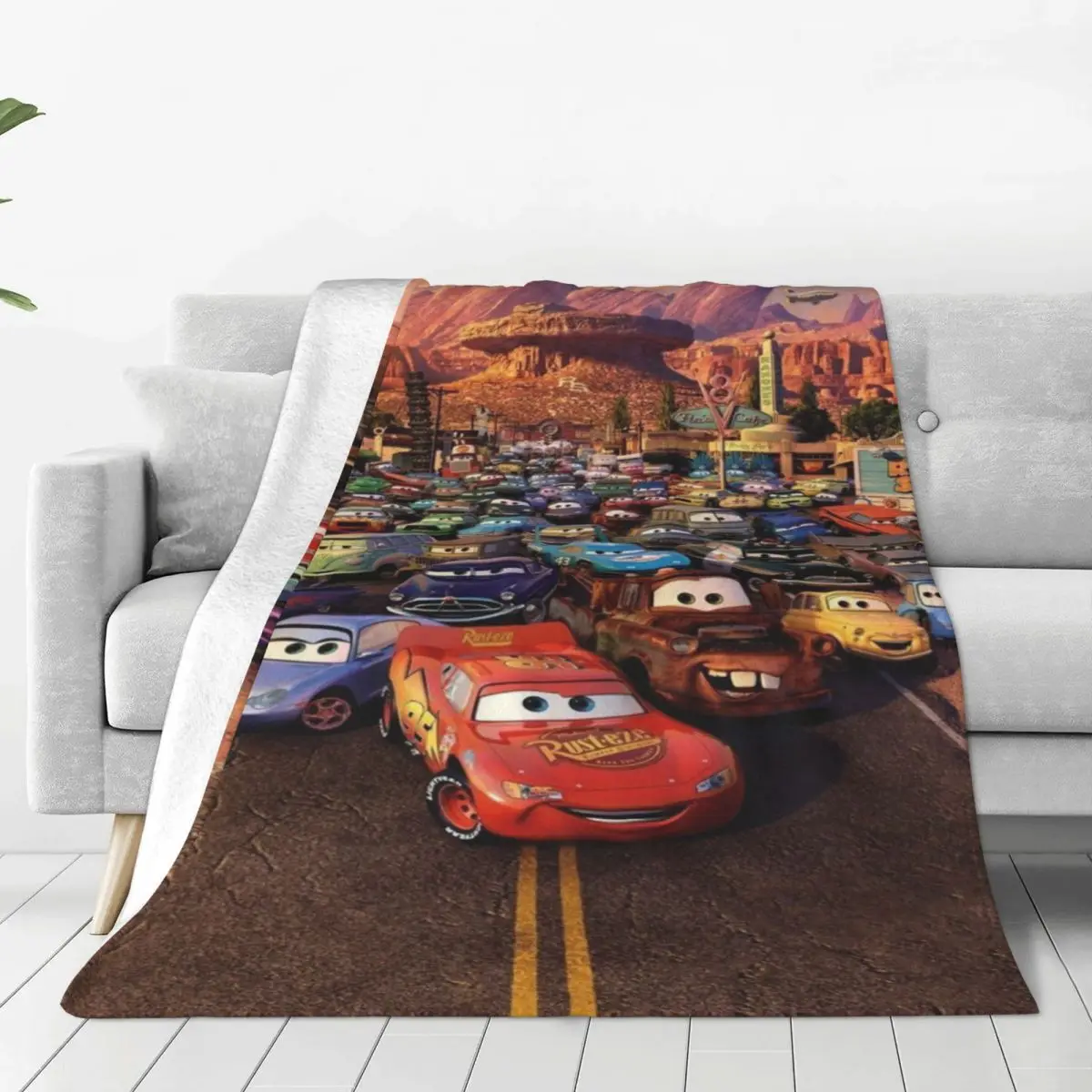 

Disney Pixar Cars Durable Flannel Blanket - Easy Care Fleece Throw for Home Decor and Cozy Evenings with Family and Friends