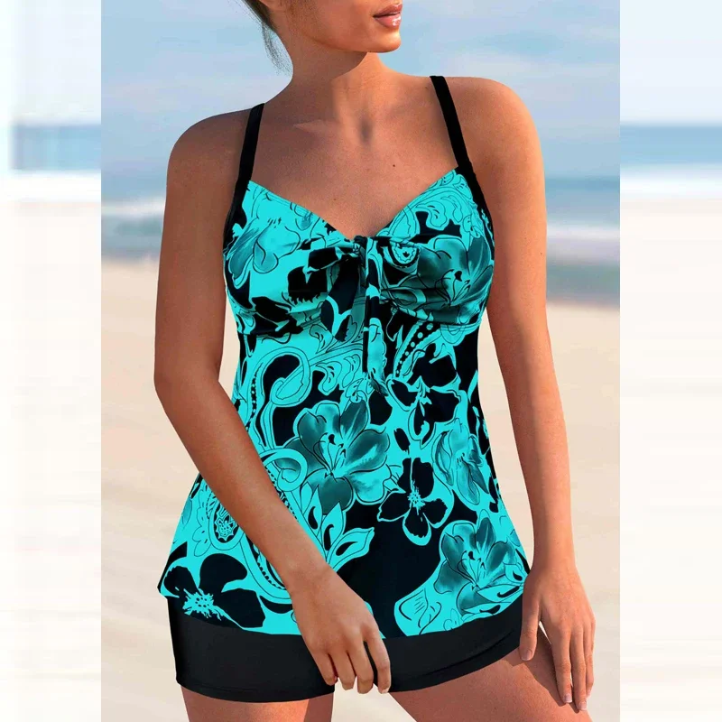 ชุดว่ายน้ำ tankini Monokini สำหรับผู้หญิง, ใหม่2023ชุดว่ายน้ำชุดว่ายน้ำ2ชิ้นชุดว่ายน้ำหลวมไซส์สำหรับใส่ไปทะเล