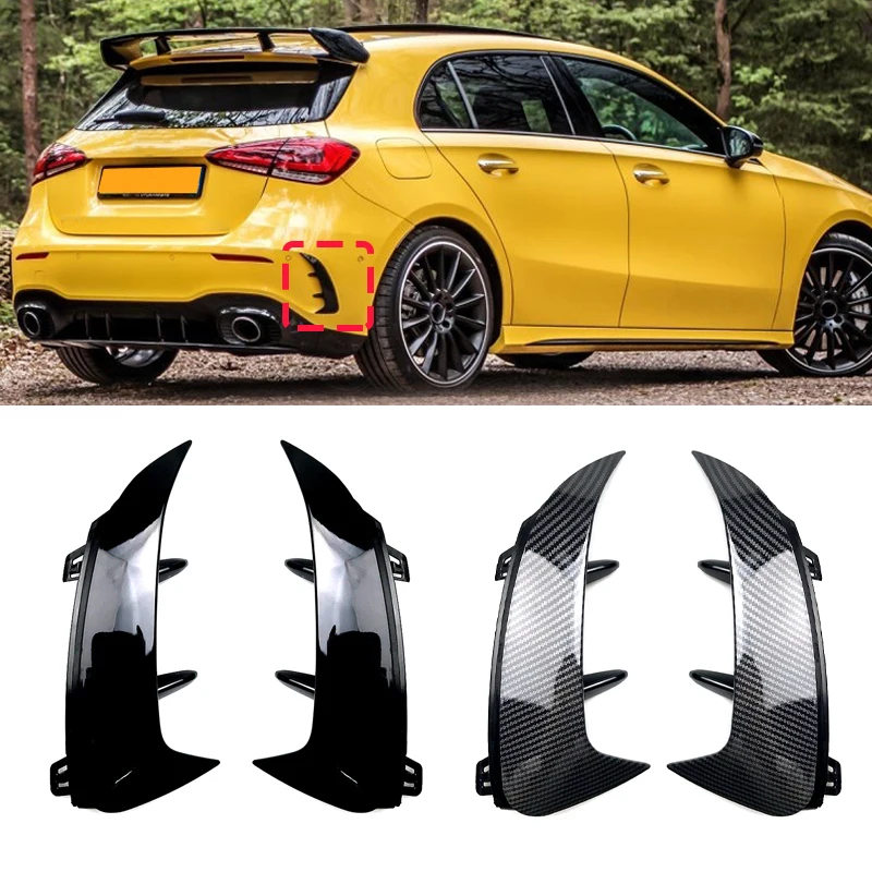 

Carbon Fiber Car Rear Bumper Spoiler Side Canard Air Vent For Mercedes-Benz A Class W177 Hatchback A45 A35 A180 A200 A220 AMG