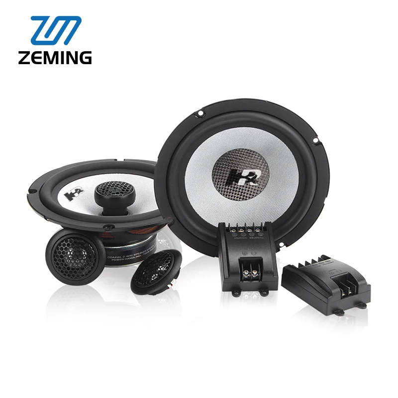 Zeming YS-65202 RMS 60W*2 Car Audio Speaker Set 6.5 Inch 4Ohms Glass Fiber Cone 2- Way Component Speaker for Car Sound System