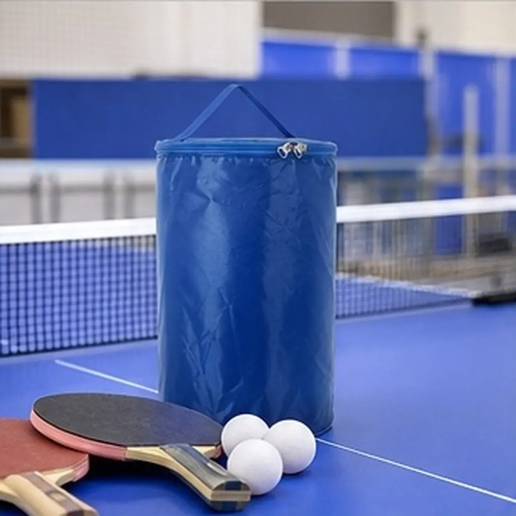 Portable Table Tennis Ball Bag Oxford Cloth Multi-Function Storage Pouch with Zipper for Training Home Use Outdoor Sports