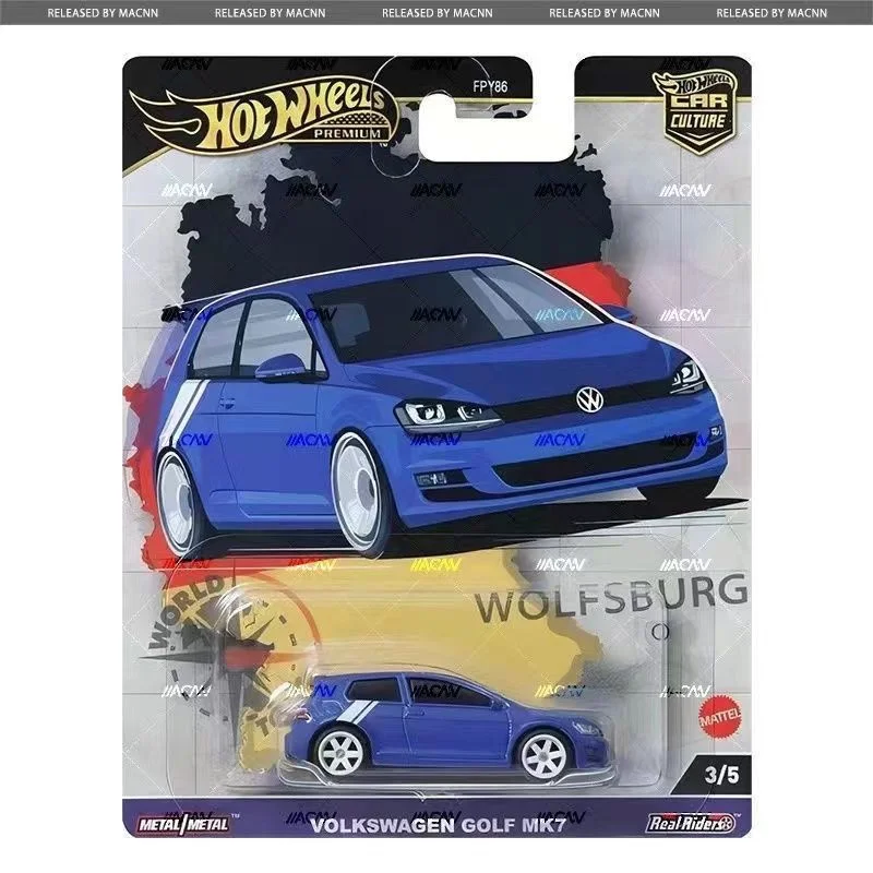 Mattel Hot Wheels 1/64 Car Culture Mix-3 2024 World Tour Series Fpy86 Volkswagen Brasilia Diecast Vehicle Model Kids Toys Gift