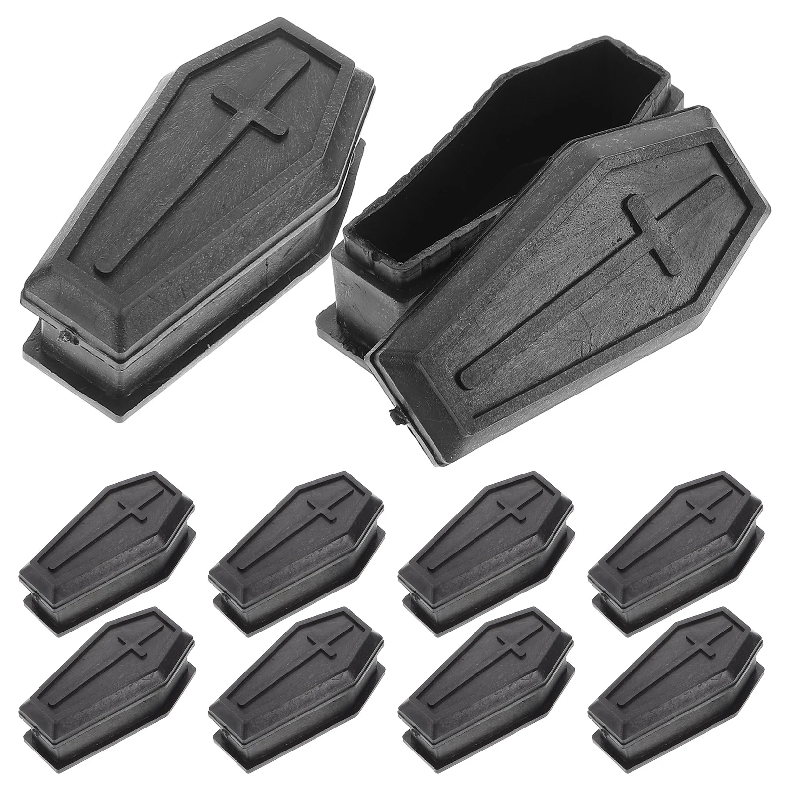 10 шт. украшения на Хэллоуин, искусственные украшения, коробка для подарков, гроб, украшение на Хэллоуин, пластиковые коробки, маленькие коробки с крышкой