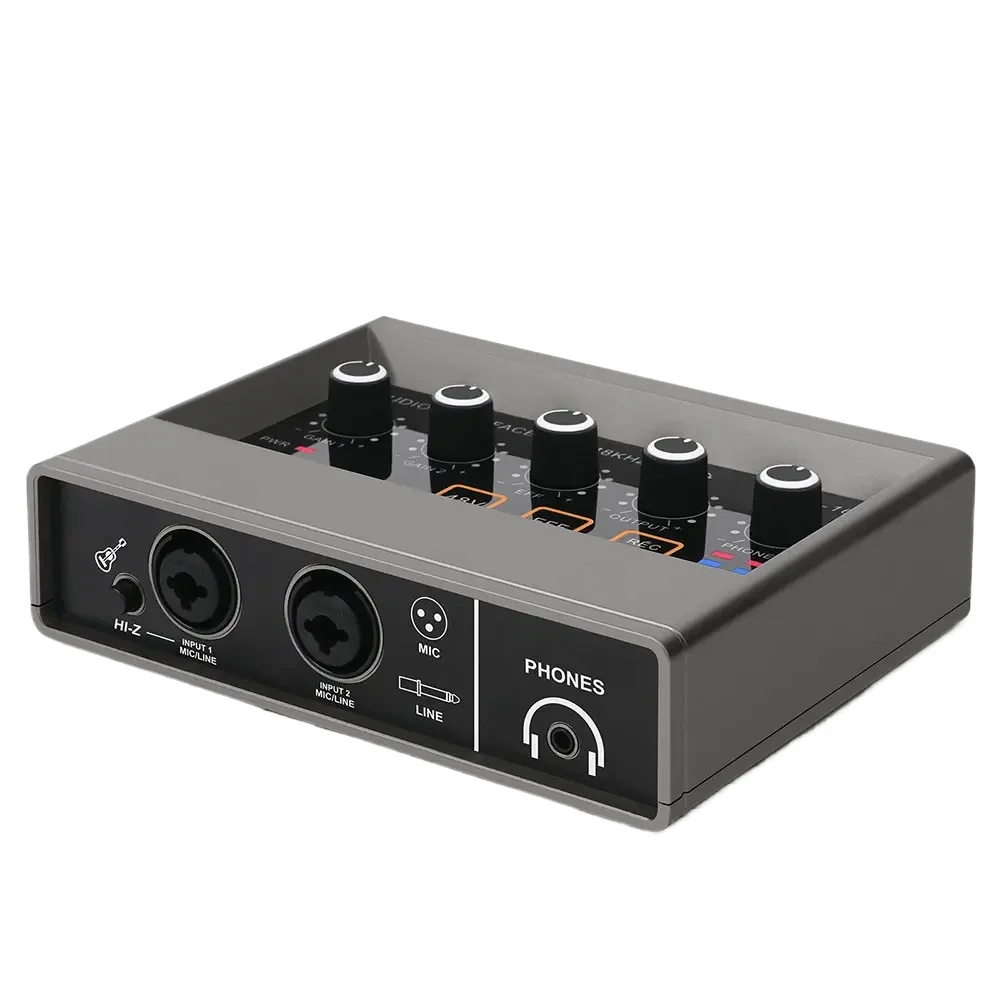 

Q-16 Professional Factory High Quality Recording Studio Sound Card USB Audio Interface for Wired Microphone PC