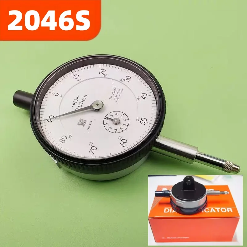 TOP Brand CNC Lever Table 2046S, 0.01mm X 10mm Dial Indicator, 0-100, Lug Back, Series 2, 8mm Stem