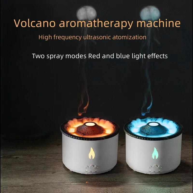 

Volcanic Flame Air Humidifier Ultrasonic Aroma Diffuser for Home 2/8h Timming Essential oil Aromatherapy Humidifiers Diffusers