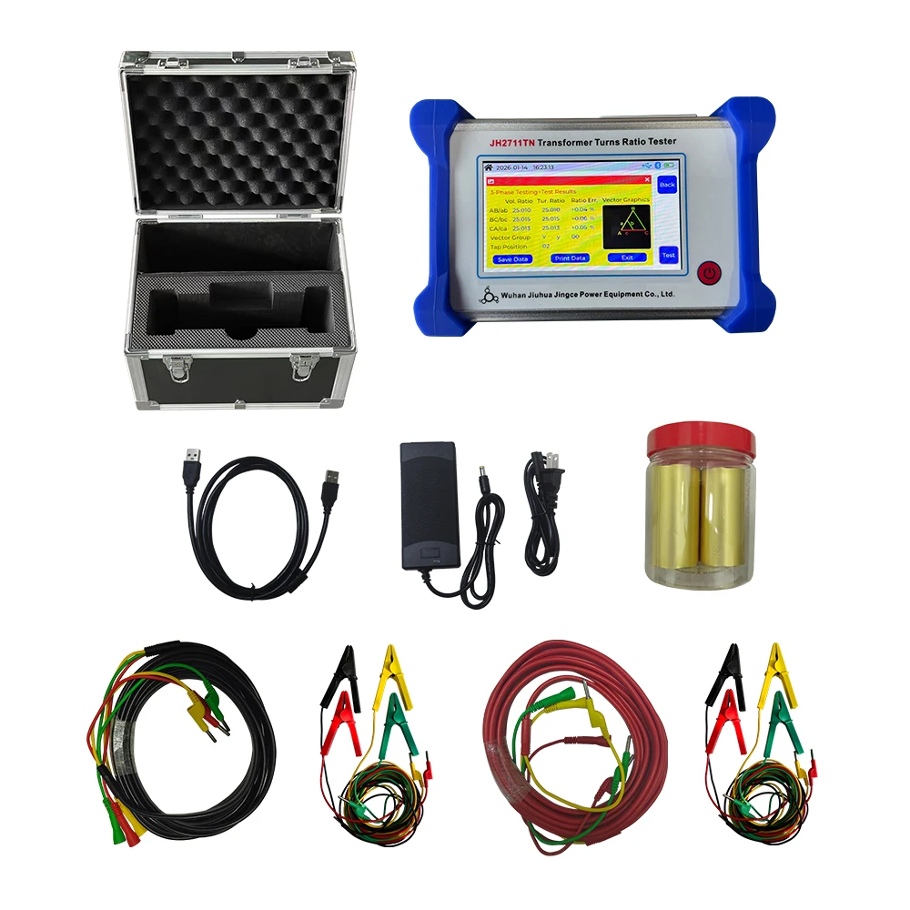 TTR Meter Neutral Point Handheld Three Phase Transformer Turns Ratio Tester with High/Low Voltage Reversal Alert