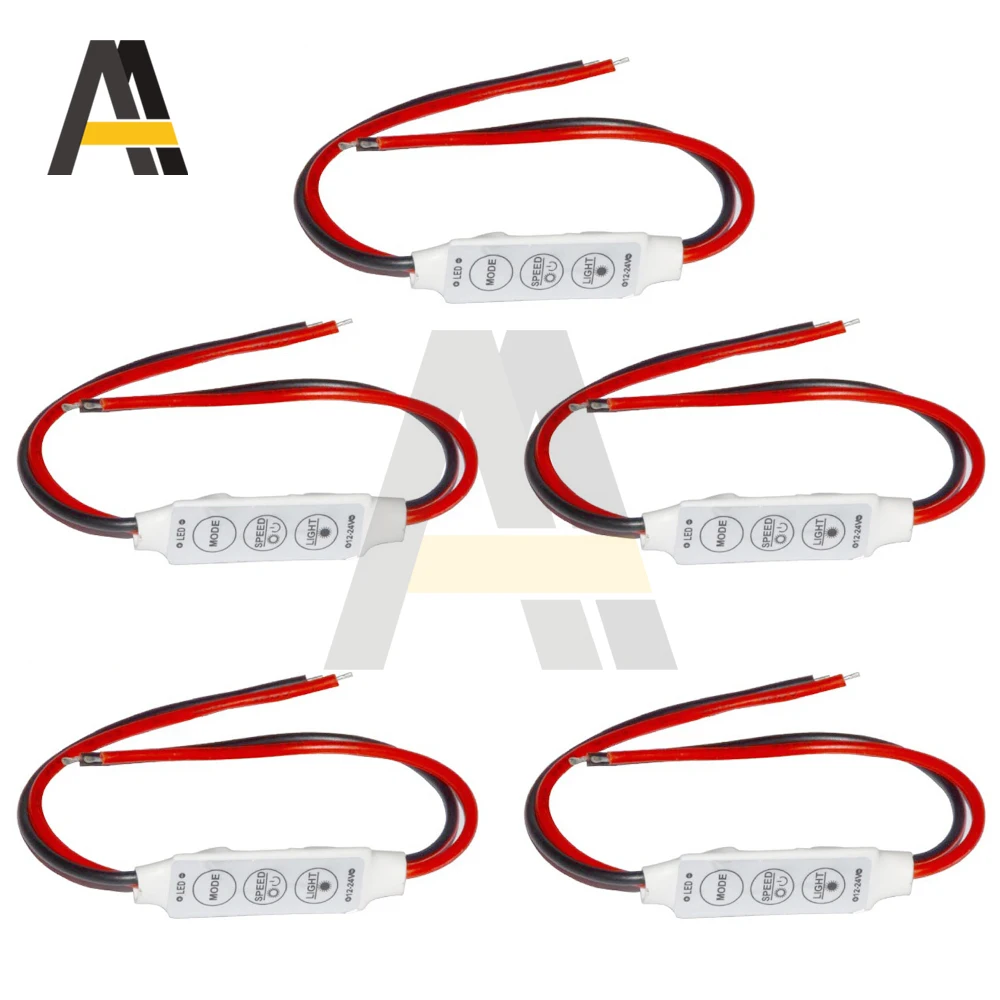 1–10 Stück Mini 12 V LED-Licht, dimmbar, 3-Tasten-Controller, Dimmer, Treiber und Schalter, neueste Steuerung, LED-Lichtleiste