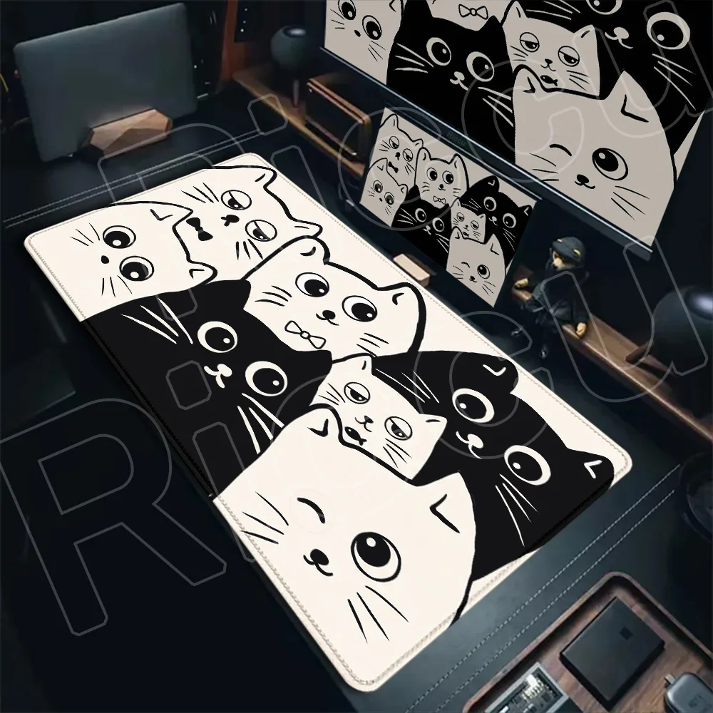 

HD printing XXL Kawaii Cute Cat Mouse Pad Large Gamer Mousepad Desk Mat Computer Gaming PC Accessories Carpet Anime Office Mat