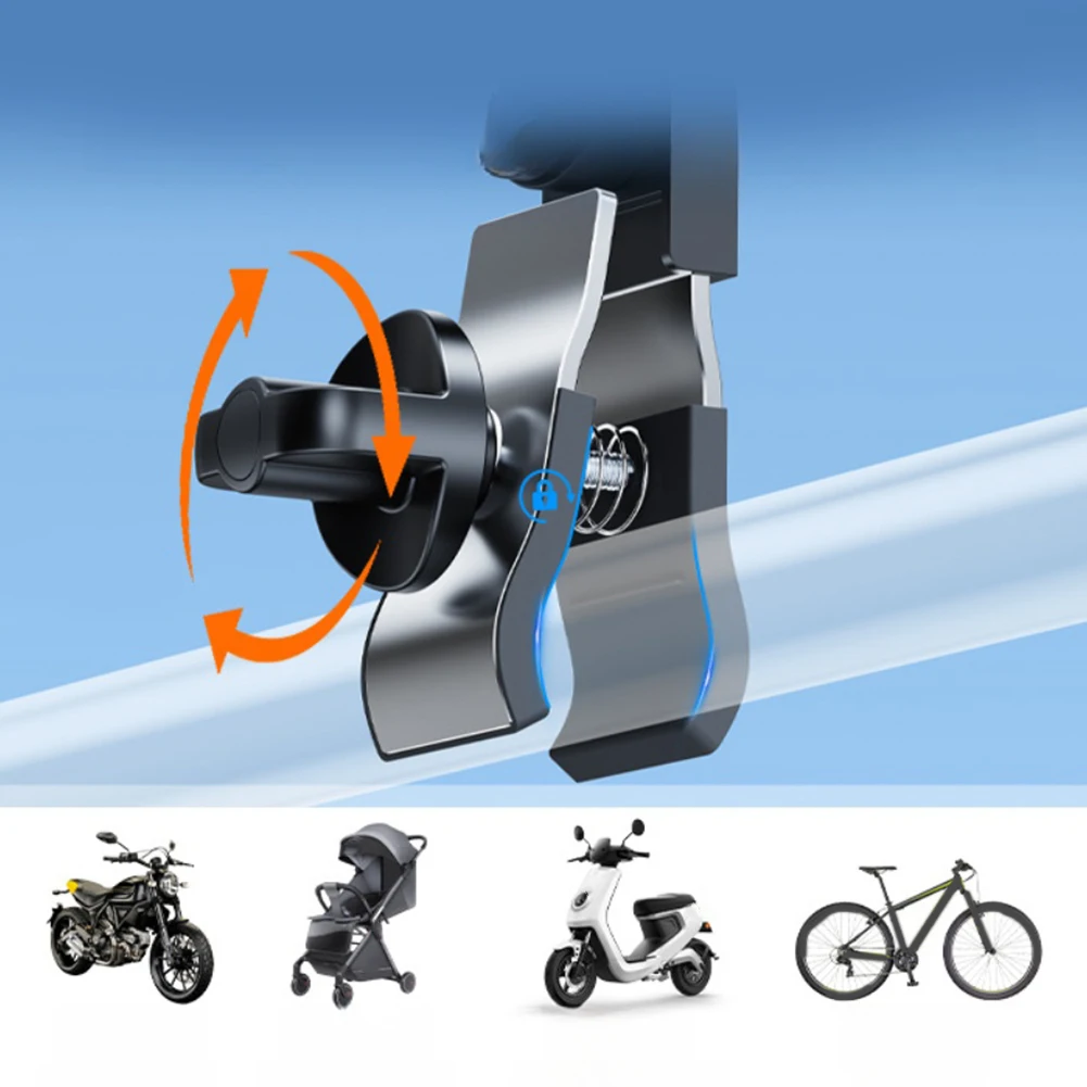 Golf Cart Umbrella Attachment Bike Accessories Stroller Bracket Golf Umbrella Clip Rotatable And Tiltable Non-slip Clamp