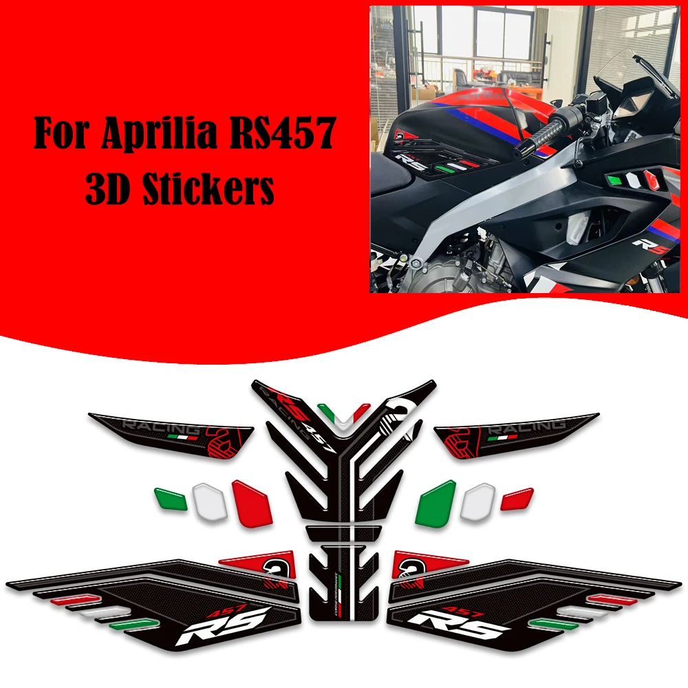 

For Aprilia RS457 RS 457 Protector Tank Pad Side Grips Gas Fuel Oil Kit Knee Fairing Fender Wheels Stickers Decals 2024 2025