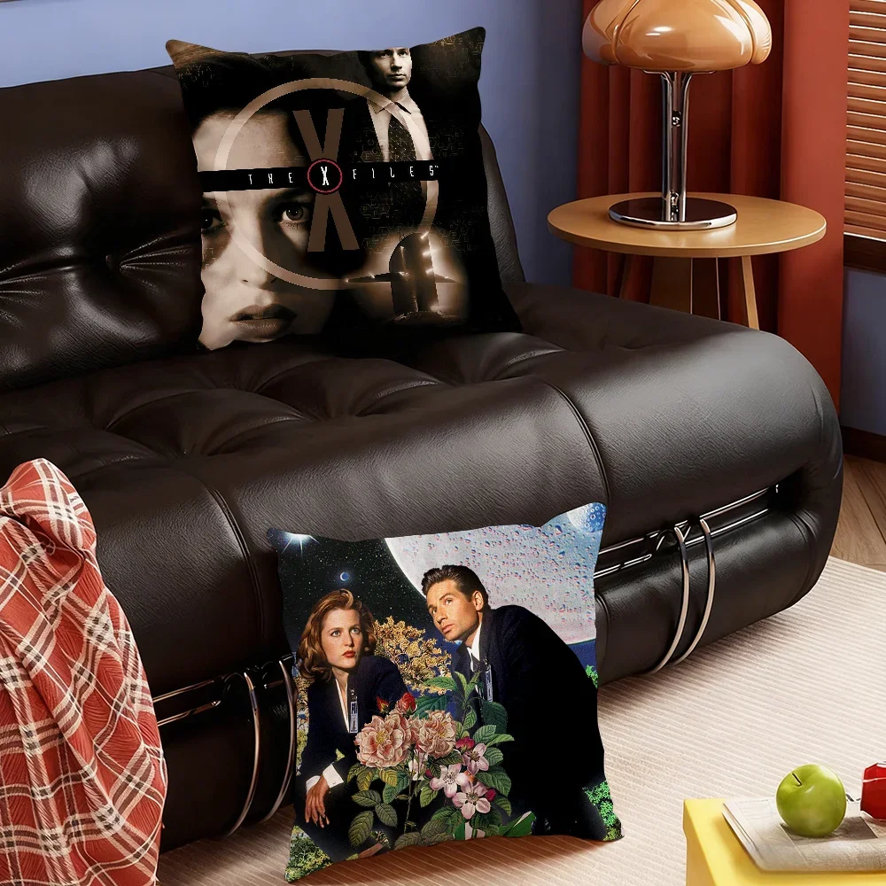 TV the X-X F-Files-S cushion cover Soft Smooth Hidden Zipper Washable Decorative Couch Office Housewarming Gift