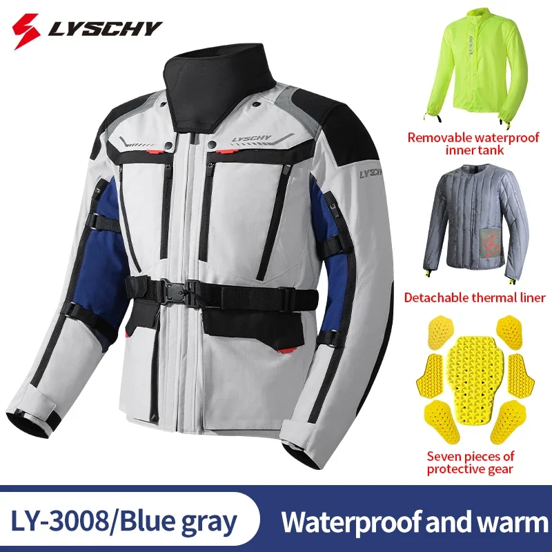 CE2 protective gear riding protection motorcycle jacket long waterproof warm removable liner motorcycle riding clothes