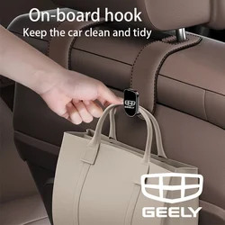 1Pc Car seat back leather metal hook Interior Accessories for GEELY Coolray Aktie Tugella Atlas GC6 Vision X6 Emgrand X7 EC7 EC8