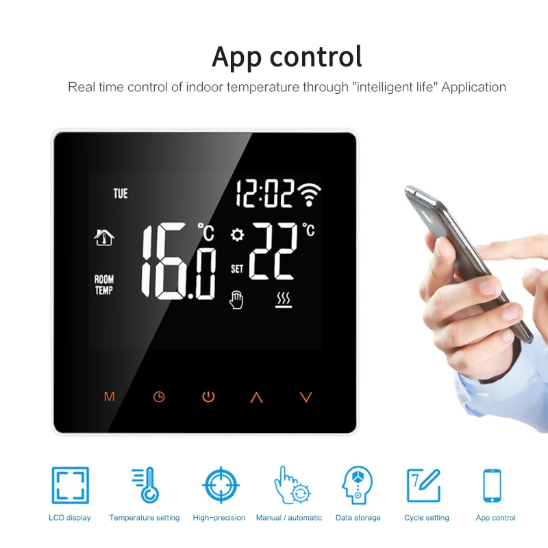 

Tuya WiFi Smart Thermostat Temperature Controller for Electric floor Heating,Water/Gas Boiler Voice Work for Home