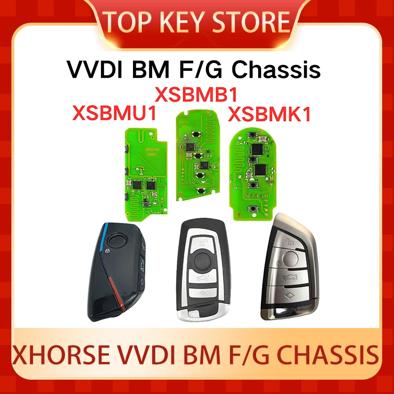 Xhorse VVDI F/G Chassis Smart Key XM38 XSBMK1 XSBMB1 XSBMU1 Estilo Cuchillo, Estilo Pan, Estilo U, PCBA CAS4 FEM BDC BIM Key Tool Plus