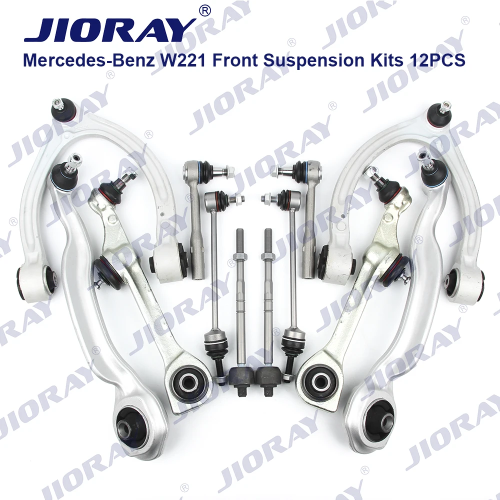 JIORAY Control Arm Ball Joint Stabilizer Link Tie Rod Kits For Mercedes Benz S Class W221 C216 S250 CDI S350 S400 S500 S600