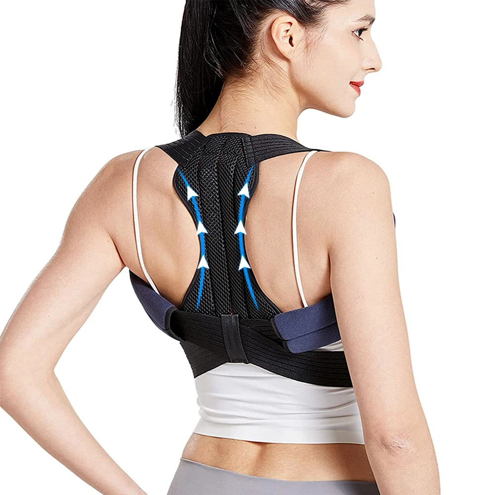 Adjustable Back Support for Neck Back Shoulder Pain Relief Muscle Memory Memory Foam Straightener for Office Chair Car Seat