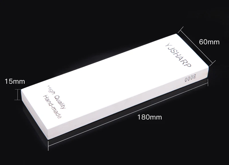 Professional 8000# White Corundum Knife Sharpener Stone 180x60x15mm Fine Polishing Whetstone for Razors & Kitchen Knives