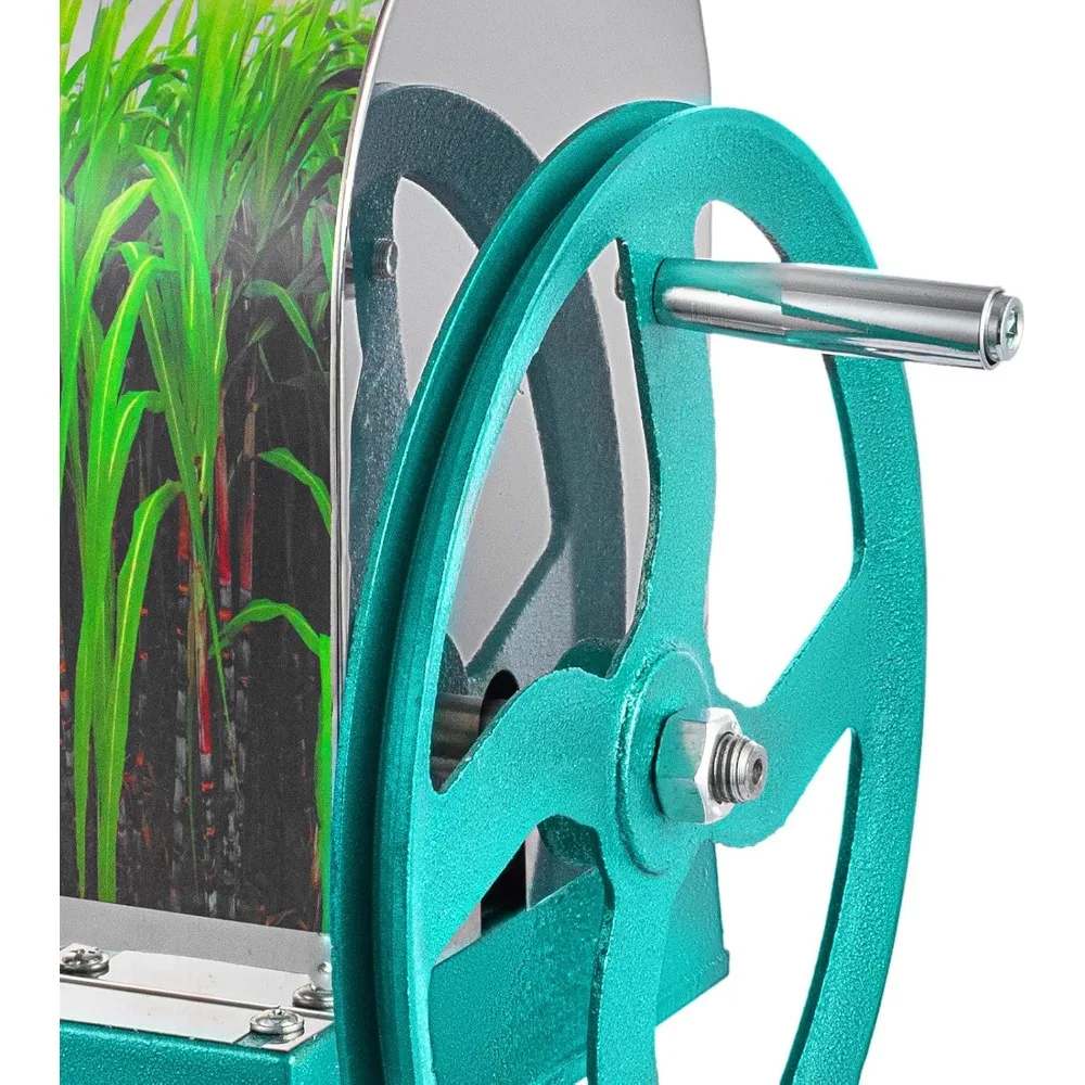 Manual Sugar Cane Juicer, Sugar Cane Press, Aço inoxidável, 3 Rolos, 2.5 "Inlet, 110Lbs Output, Per Hour, Comercial