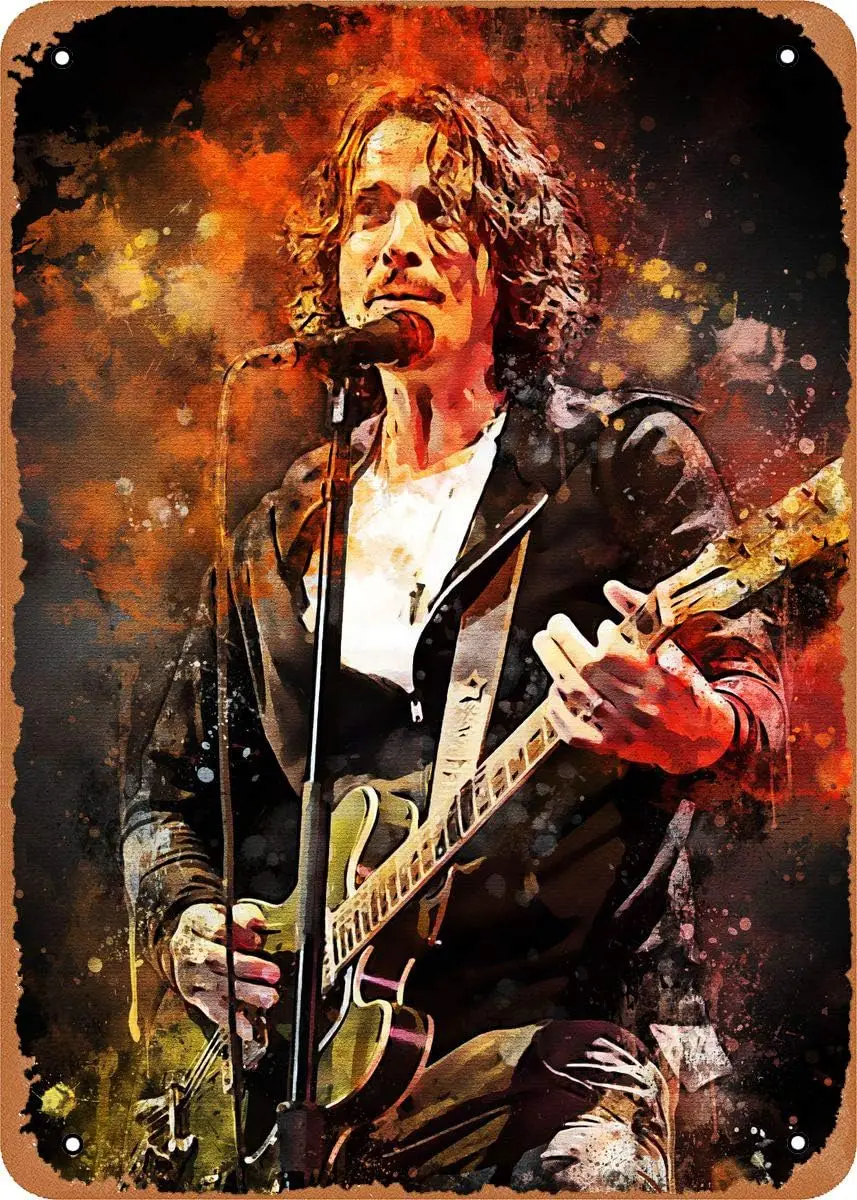 Chris Cornell Plaque Poster Metal Tin Sign  Vintage Retro Wa