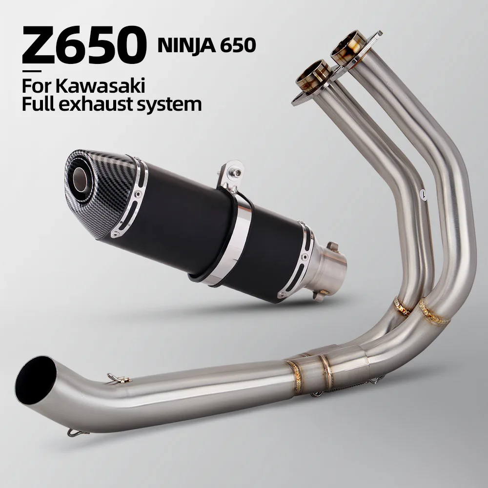 

Z650 Exhaust For Kawasaki Ninja650 Z650 2017-2023 motorcycle exhaust full system manifold streetbike high performance muffler