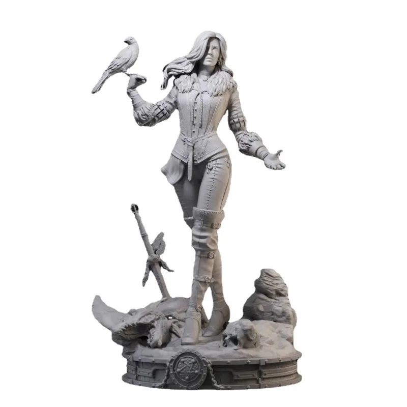 1/27 75mm Resin Figure Assembled Model Kit Fantasy Hobby  Female Hunter Collection Diorama Unassembled  Unpainted Free Shipping