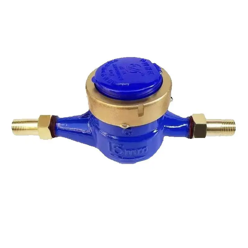 

Flow Measure Tap Cold Water Meter Metal Copper Plated 1/2“ 3/4” 1“ Home Garden Wet Table Measuring Tools Water Measurement