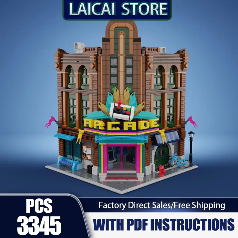 

Городская модель здания Moc, строительные блоки, последняя аркадная модель, технологические кирпичи, военная модель, сборка «сделай сам», праздничные игрушки, подарки