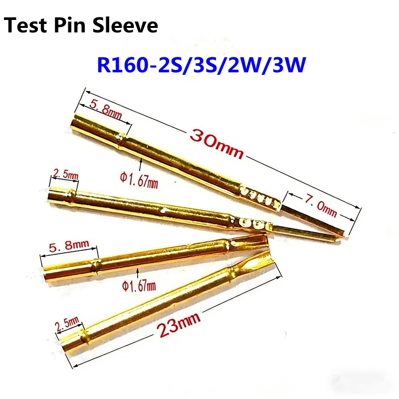 100PCS/Pack R160-2S/3S/2W/3W Test Needle Sleeve 1.67mm Diameter 23.7mm Needle Tube