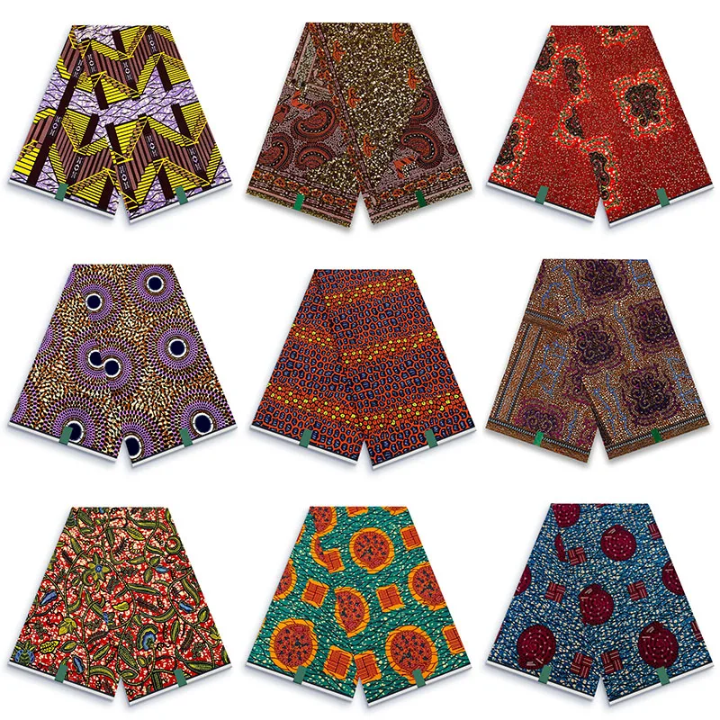 New Arrival High Quality Original 100% Cotton Wax Print Guaranteed Veritable Ankara African Real Wax Fabric Soft Batik Diy Pagne