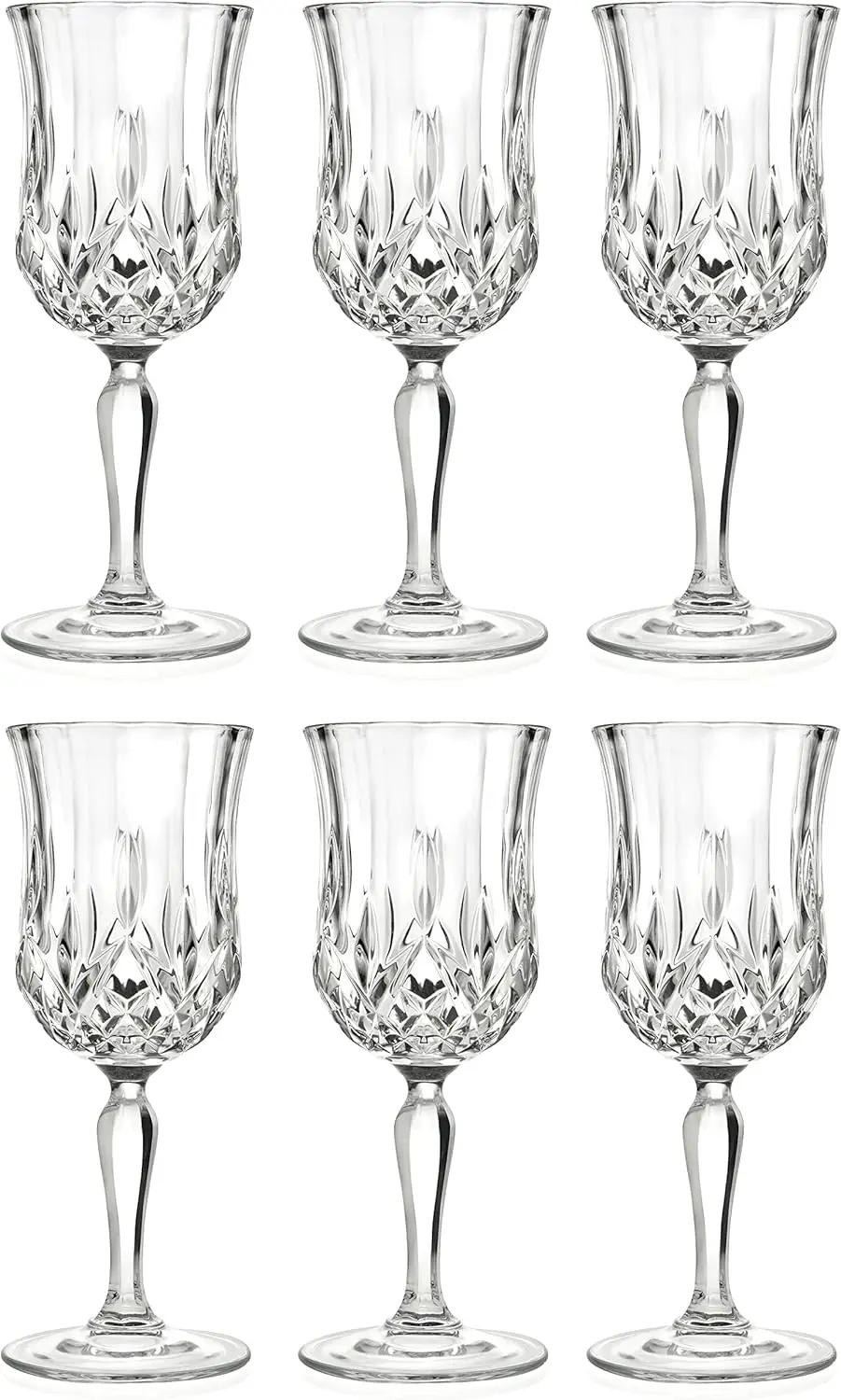 

Wine Glass - Goblet - Red Wine - White Wine - Water Glass - Stemmed Glasses - Set of 6 Goblets - Crystal like Glass - 5.