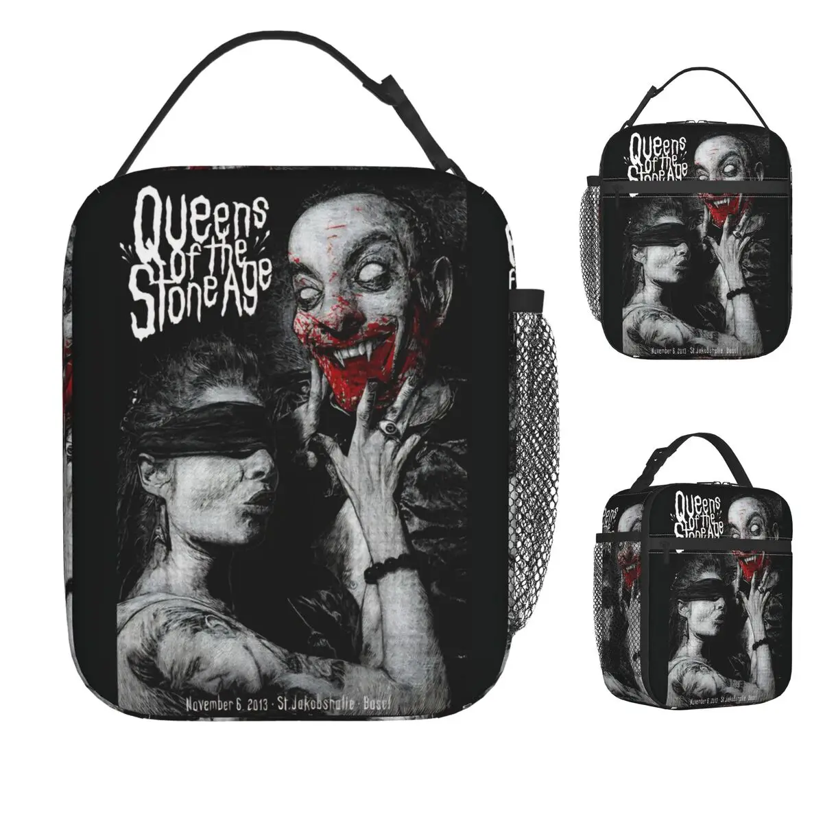 

Queens Of The Stone Age Music Band Lunch Bag For Women American Rock Music Lunch Box School Cooler Bag Oxford Thermal Lunch Bags