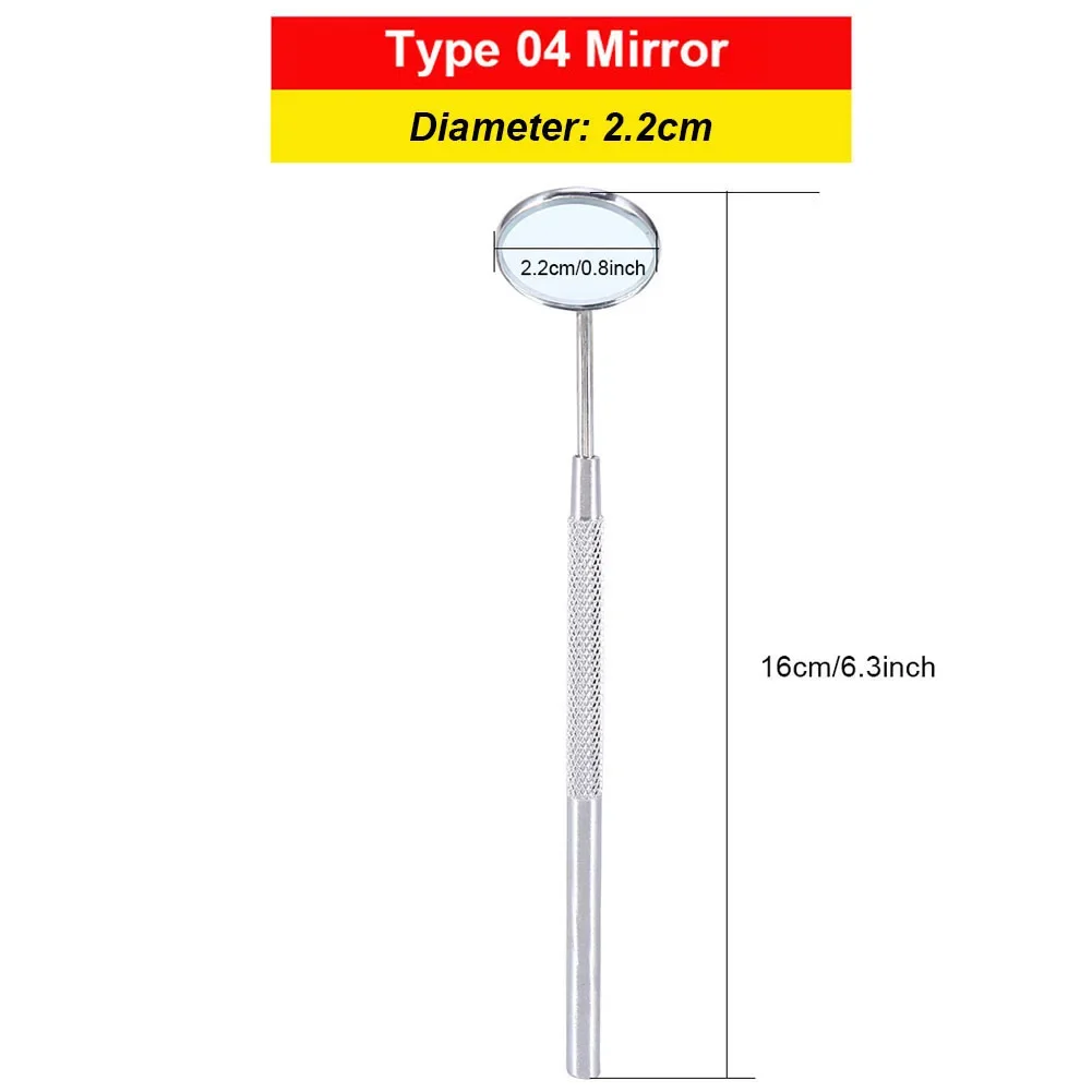 Stainless Steel Dental Mirror Oral Multifunction Checking Tools Detachable Handle Mirror Dentist Clinic Teeth Inspection Mirror