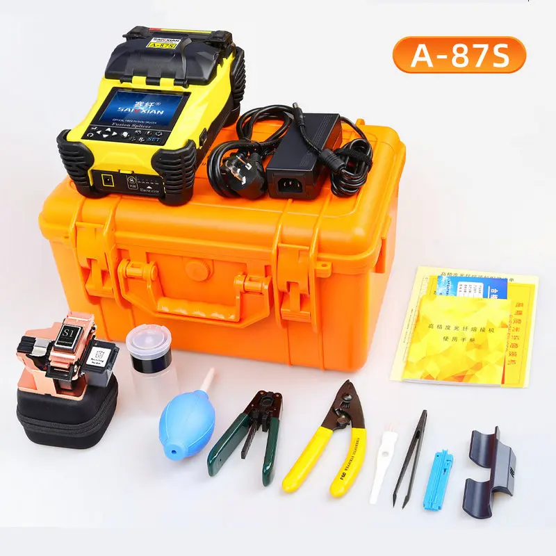 FTTH Fiber Fusion Splicer Welder Fiber Optic Tool A-87S Multi-function Splicer Machine 9 Seconds Welding Splicing Machine