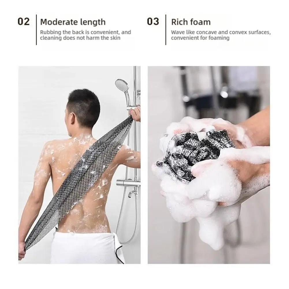 1PCS Dual Purpose Double-Sided Bath Towel for Women and Men Household Fine Sand Rubbing Towel Thoroughly clean Bath kit P8H5