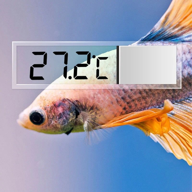 1-4pcs Aquarium Thermometer Electronic LCD Digital Fish Tank Temperature Measurement Fish Tank Temp Meter Aquarium Accessories