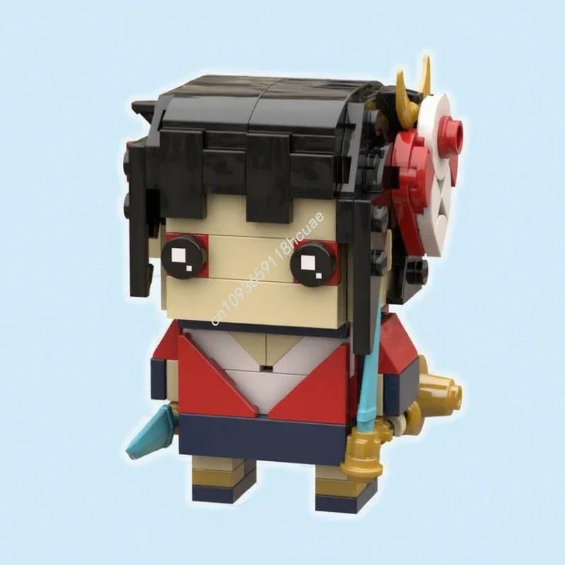 

204pcs MOC Blood Moon Akalies Brickheadz Building Blocks Festival Gift Creative Indoor Decoration DIY Model For Enthusiasts