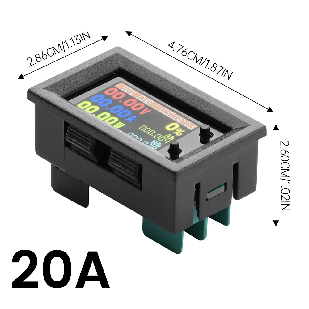 7200 DC 30V Digital Power Energy voltmetro amperometro tensione wattmetro misuratore di temperatura misuratore di frequenza di energia elettrica 9