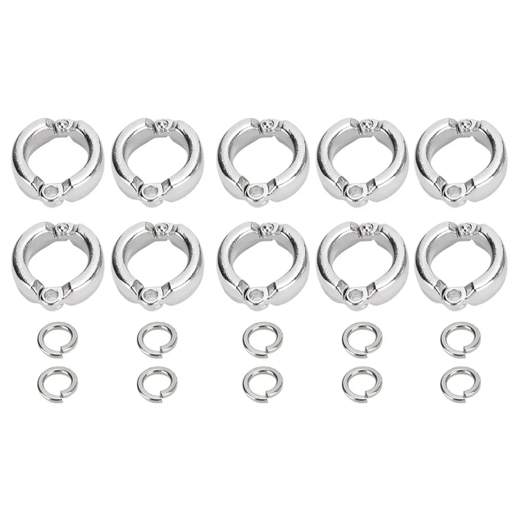 10pcs Metal Material Bird Leg Rings Opening Clip Design Outdoor Fly Training Activity Bird Identification Bands