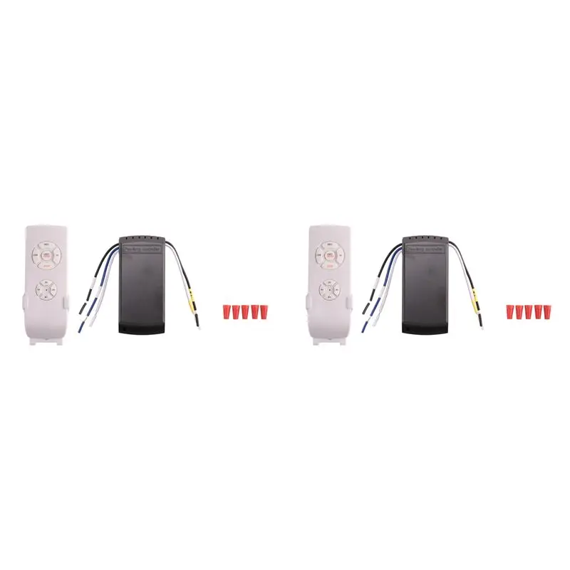 2x-ユニバーサル天井ファンランプリモコンキット-ac-220v-タイミング設定スイッチ調整風速送信機受信機