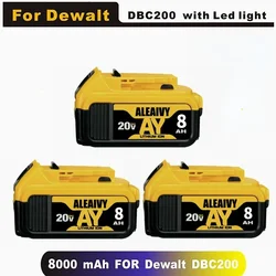 1-3PACK Original 20V 8.0Ah For DeWalt 18V 20v max DCB184 DCB200 DCB180 DCB205 Rechargeable Power Tools Battery Lithium Battery