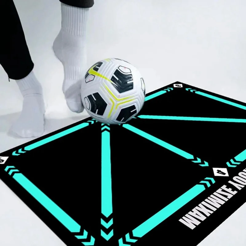 Football Footstep Training Mat,Soccer Training Mat,Anti-Skid Shock Absorption Training Mat Durable Easy To Use