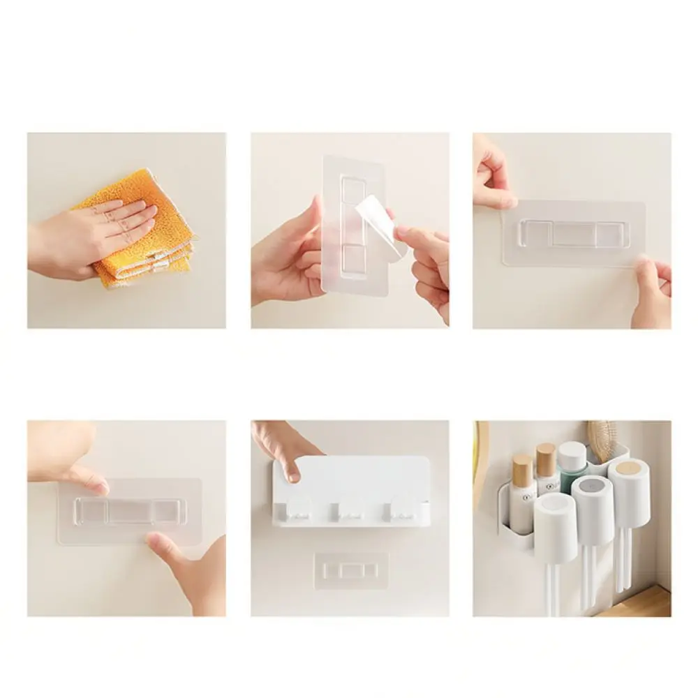 Wall Mounted Organizer Rack Toothbrush Holder Bathroom Punch Free Storage Stand For Gongqin Plastic Mouthwash Shelf