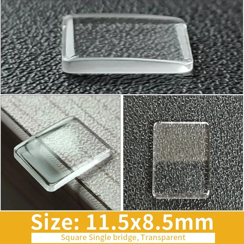 جسر مربع واحد كريستال لأجزاء ساعة كارتييه تانك زجاج معدني شفاف 15/16/17.5/18.6/20.5/23/27.5 مم مرآة ساعة